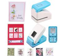 2Pcs /Set 1.1x0.9"/1x0.8"Postage Stamp Embossing Punch; Punches Score Tools for Scrapbooking Journaling Paper Craft DIY Card Making Paper Crafting Scrapbooking DIY Card Making Arts Crafts Supplies