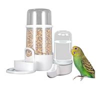 2Pcs/Set Automatic Bird Cage Feeder Bird Food Feeder Water Bottle Parakeet Food Dispenser for Cage Bottle Cup Bowls for Pet Parrot Cage