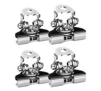 2pcs/set Car Mount Work Light Bracket Clamp Pillar Hood Offroad Led Bar Holder Accessories Universal(4PC black)