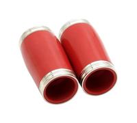 2pcs/Set Clarinet Link Barrel ABS Clarinet Section Tube Nickel Plated Silver Edge Metal Music Woodwind Parts Accessories (Color : Crimson)