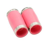 2pcs/Set Clarinet Link Barrel ABS Clarinet Section Tube Nickel Plated Silver Edge Metal Music Woodwind Parts Accessories (Color : Pink)