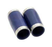 2pcs/Set Color ABS Clarinet Section Tube Nickel Plated Silver Edge Metal Link Barrel Musical Instrument Accessories (Color : Dark Blue)