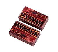 2Pcs/Set Colorful Red Wood Grain Print Neck Bridge Humbucker Pickup 50/52mm Rod Spacing For LP Electric Guitar Parts Accessories