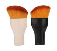 2Pcs Set Cosmetic Brush Dense Hair Loose Powder Blush Makeup Tool for By Setting Buffing Blending Cream Liquid Mineral Foundation