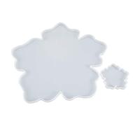2Pcs/Set Crystal Epoxy Resin Mold Flower Shape Pad Casting Silicone Decorations Making Tools Baking Mold Paw