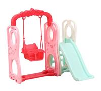 2PCS/Set Doll Swing with Slide Cute Realistic Dollhouse Accessories Funny DIY Miniature Baby Doll Swing Toy Plastic House Accessories Kids Playing