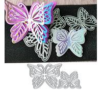 2Pcs/Set Double Butterfly Metal Die Cuts, 2Pcs/Set Double Butterfly Metal Cutting Dies Cut Stencils for DIY Scrapbooking Cards Decorative Embossing Paper Dies for Scrapbooking Card Making