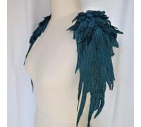 2PCS/Set Embroidery Angel Wing Applique Sewing Flower Collar Patch For Wedding Party Gown Bridal Dress Clothes DIY Crafts