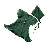 2Pcs/Set Festive Newborn Baby Outfit Props Photography Dress with Cosy Matching Hat for Christmas Photos Taking