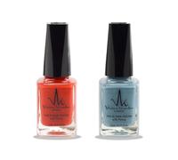 (2Pcs Set) Henna Infused Halal Nail Polish Permeable Vegan Nail Polish Long lasting No UV Needed (Dream, Imperial Red)