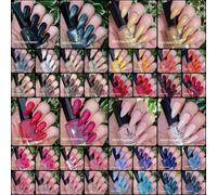 (2Pcs Set) Henna Infused Halal Nail Polish Permeable Vegan Nail Polish Long lasting No UV Needed (Innocence, Imperial Red)