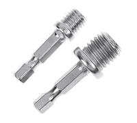 2Pcs/set Hexagonal Drill Adapter M10+M14 Wood Splitting Tools Electric Wrench Adapt Your Power Drill To High Torque power drill sockets adapter setsdrill chuck hex shank converter drill chuck hex Hex