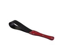 2Pcs/Set Leather Spanking Paddle Eye Mask Fetish Beat BDSM Kit Submissive Slave Sex Toys Adult Games Flirt Whip Flogger Slapper Red Black Two One Size