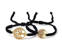 2pcs/set Lucky Red Sting Braid Life Tree Rope Bracelets Men Handmade Tibetan Buddhist Thread Bracelets Charm Women Reiki Jewelry