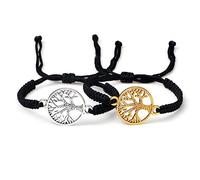2pcs/set Lucky Red Sting Braid Life Tree Rope Bracelets Men Handmade Tibetan Buddhist Thread Bracelets Charm Women Reiki Jewelry
