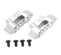 2Pcs Set Metal Front Rear Brake Disc Calipers High Performance Durable Aluminum Alloy Upgrade Parts for LOSI SUPER BAJA REY 1/6 RC Car (Silver)