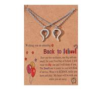 2Pcs/set Mother Daughter Necklaces Stainless Steel Engraved Letter Clavicle Chain For Women Girls Mom Jewelry Gift Matching Necklace Parent-child Long Distance Jewellery