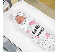 2Pcs/Set Newborn Swaddle Blanket， Baby Sleeping Bag ，Muslin Wrap Headband， Photo Props