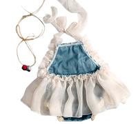 2pcs/Set Newborns Embroidery Dress with Matching Headband Lovely Baby Headwear & Dress Props for Photography