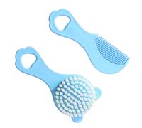 2Pcs/set Newborns Hairbrush Collection Soft And Safe Brush & Comb With Bear Cartoon Design For Home And Travel Use Baby Head Massage Brush