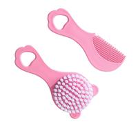 2Pcs/set Newborns Hairbrush Collection Soft And Safe Brush & Comb With Bear Cartoon Design For Home And Travel Use Soft Baby Hairbrush
