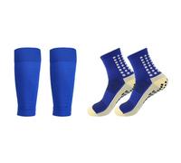 2pcs set of thickened towel bottom football socks and leg protectors