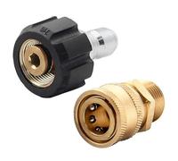 2Pcs/Set Pressure Washer Filter, M22x15mm Metal Washer Water Filter, 3/8 Inch Male Plug & Female Socket for Indoor, Outdoor