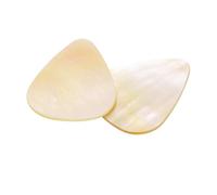 2PCS Set Shell Teardrop Guitar Picks, Acoustic Guitar Picks for Ukulele Bass, Clear and Pleasant Sound, sturdy and Sturdy, Wide Application (LC18 White)
