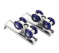 2pcs/set Sliding Door Roller Hardware Slide Doors Pulley 4/8 Wheels Home Room Wood Door Hanging Wheels Rail Track Pulley