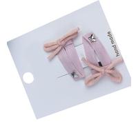 2pcs/set Small Bowknot Shape Hairpin for Child Girl Spring Camping Photography Use Hair Barrettes Cloth Hair Clip