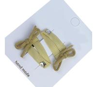 2pcs/set Small Bowknot Shape Hairpin for Child Girl Spring Camping Photography Use Hair Barrettes Cloth Hair Clip
