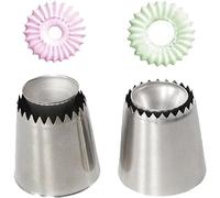 2pcs/Set Sultan Tube Icing Piping Nozzles Cookie Biscuit Russian Ice Cream Pastry Tips Cake Mold Cake Decorating Tools