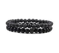 2pcs/set tiger eye stone couple distance bracelet 6mm natural stone yoga beaded bracelet for men women charm strand gift