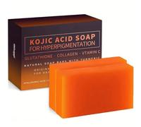 2Pcs/Set Turmeric Soap Skin Whitening Rich Foaming 100g Turmeric Soap Natural Organic Multi-usage for Face Back Legs Body face wash