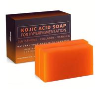 2Pcs/Set Turmeric Soap Skin Whitening Rich Foaming 100g Turmeric Soap Natural Organic Multi-usage Turmeric Soap for Face Back Legs Body