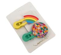 2pcs/set Y2k Hair Clip Ponytail Bangs Kids Hairpins Color Matching Hair Clip