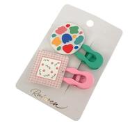 2pcs/set Y2k Hair Clip Ponytail Bangs Kids Hairpins Color Matching Hair Clip