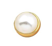 2Pcs Sew-Free Pearl Buttons 14mm 16.5mm (6#White, 14 mm 2Pcs)