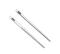 2pcs Sewing Leather Needle Manual Lacing Threading Two Prong Steel Needle Leather Craft Tool Handmade DIY Skin Needles