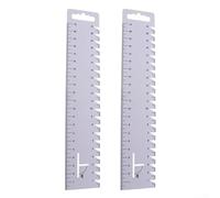 2PCS Sewing Patchwork Ruler Set Ultra-thin Plastic Quilting Template 21cm Fabric Cutting Guide for Dressmaking and Craft