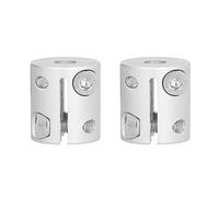 2PCS Shaft Coupler, Aluminum Alloy D Hole to Hex Hole Shaft Coupling, Flexible Shaft Accessory for Connecting Parts, Double Bolt Clamping Design with 6mm D Hole and 8mm Hex Hole fo