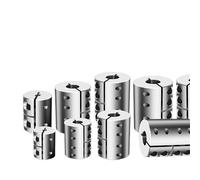 2pcs Shaft Coupling LL D20L25 Spider Rigid Torque Motor Connector Coupler CNC Aluminium Universal Joint 3D Printer Cardan(LL-B-D20L25-4X6)