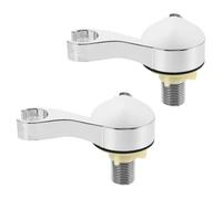 2pcs Shampoo Bed Spray Head Bracket with Hose Adapter Silver Left | ABS and Stainless Steel Construction, Anti-loosening Threads, Fits Handheld Showerheads, for Salon and Home Use
