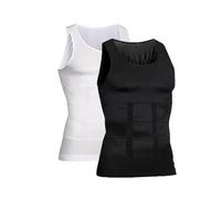 2PCS Shaperluv for Men, Shaperluv Tank 2.0 Mens, 2025 Upgraded Shaping Sleeveless Compression Shirt, Mens Slimming Body Shaper Vest Shirt, Compression Muscle Tank (2XL)