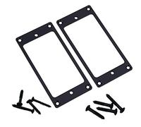 2PCS ShareGoo Metal Flat Humbucker Cover Electric Guitar Pickup Frame Mounting Ring with Screws (Black)