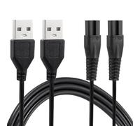 2Pcs Shaver Charger Cable Water Flosser Charger, Portable USB Replacement Charger Cable Beard Trimmer Charger Power Cord, Electric Shaver Beauty Salon Hairball Trimmer Appliances Charger Cord Adapter