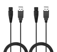2PCS Shaver Charger Compatible with Most Electric Shaver and Clipper Models, Reliable Power Cable, Durable Charger Cord for Efficient Charging Performance and Long Service Life