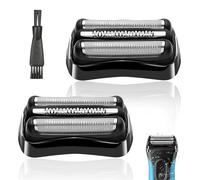 2PCS Shaver Replacement Heads Compatible with Braun Series 3 Shaver,21B Electric Razor Foil Wet and Dry Shaver Head for 3040s 3080s 3050cc 3010s 3000s 320 330 340 370cc 3090cc with Brush