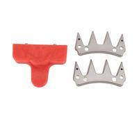 2Pcs Sheep Shears Replacement Blade, Stainless Steel Wool Clipper Blade, 4 Teeth Precise Cutting for Alpacas Goats, Anti Clogging Design with Blade Suction Tool, Durable and Effici