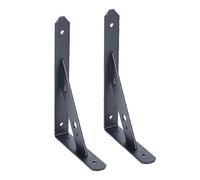 2Pcs Shelf Brackets Floating Shelving Support Tripod Triangle 90 Degree Angle Wall Mounted Shelf Supporter Bracket Frame for Bookshelves Display Racks Antioxidation/Black / 155×250mm